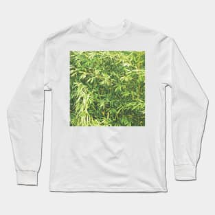 Beautiful Green Bamboo Leaves Long Sleeve T-Shirt